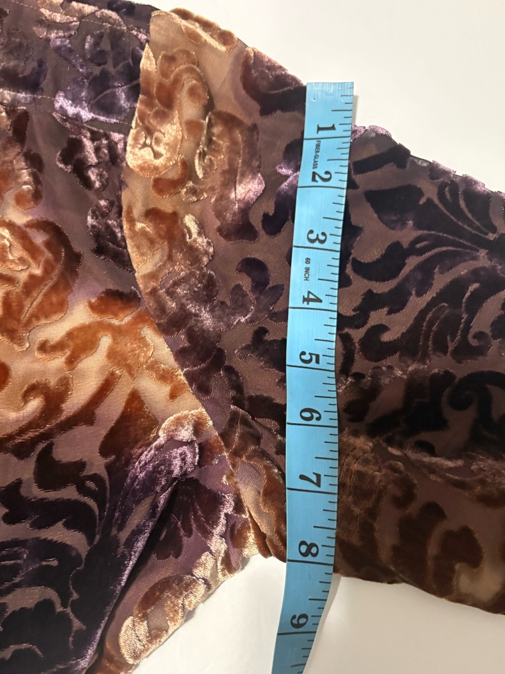 Sundance Blazer Womens 12 Firelight Silk blend Velvet Burnout Purple Brown Boho - Picture 6 of 11